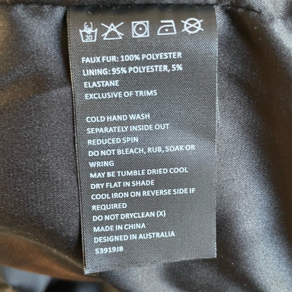 BARDOT Gigi Zip Faux Fur Jacket in Black - Picture 6 of 6